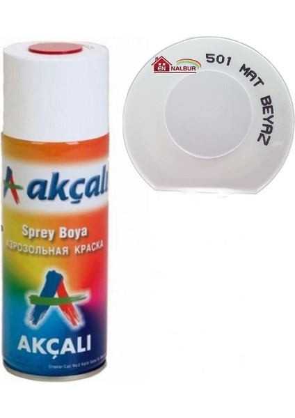 Akçalı Sprey Boya 400 ml 501 Mat Beyaz