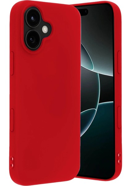 CPT16 Apple iPhone 17 Nano Içi Kadife Silikon - Kırmızı
