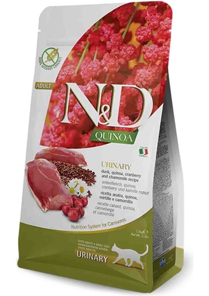 Quinoa Urinary Idrar Yolu Destekleyici Ördekli Kedi Maması 1,5 kg