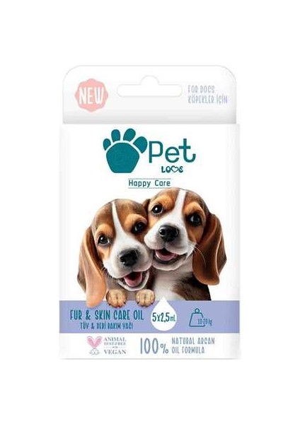 Doğal Argan Yağlı 10-20KG Köpekler Için Tüy Bakım Yağı 5x2,5ml