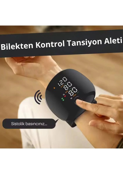 Akıllı Dijital Sesli Türkçe Konuşan Koldan Tam Hassas Tansiyon Nabız Ölçme Ai LCD Ekran