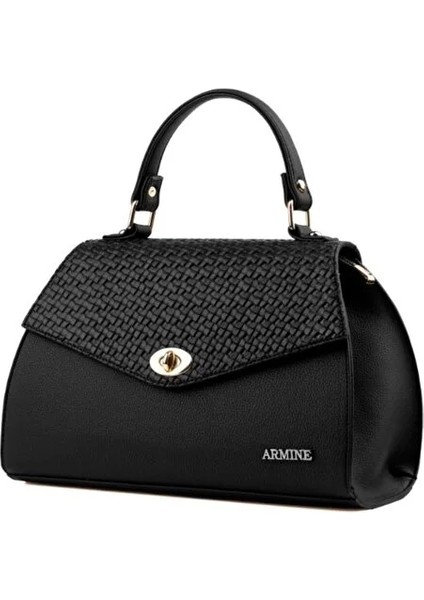 Örgülü El ve Omuz Bayan Çanta- 409 Siyah