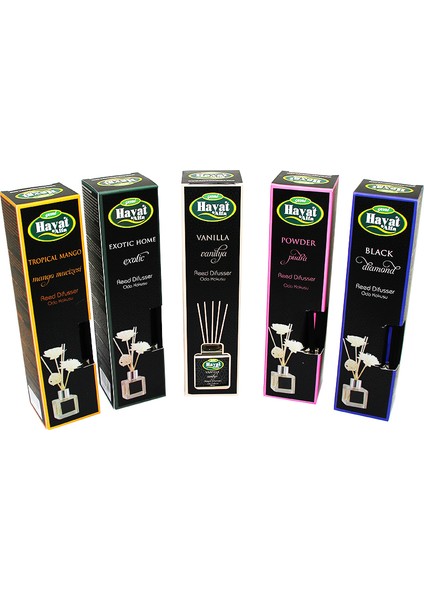 Hayat Alfa Kare 100ML Bambu Çubuklu Mix Ortam Oda Kokusu (5282)