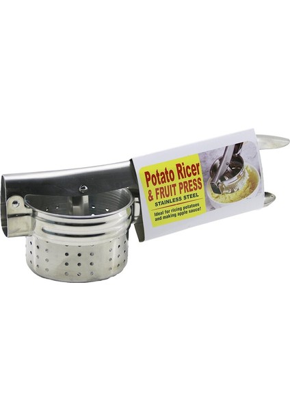 Staınless Steel Manuel Kollu - Çelik Metal Patates Ezici - Meyve Sıkıcı Pres (5282)