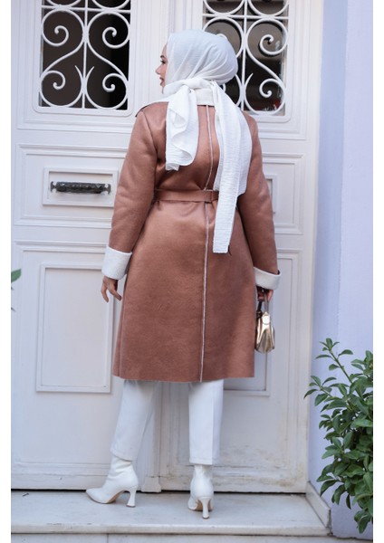 Kürklü Bisküvi Süet Tesettür Kap 5959BS fırsatları