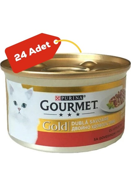 Sığır Etli ve Tavuklu Yetişkin Kedi Konservesi 24X85GR 24LÜ