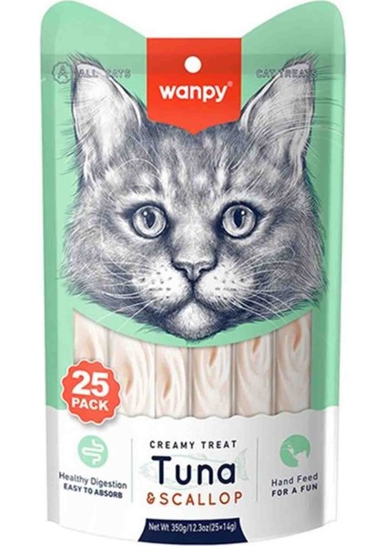 Ton Balıklı ve Deniz Taraklı Krema Kedi Ödülü 25*14GR