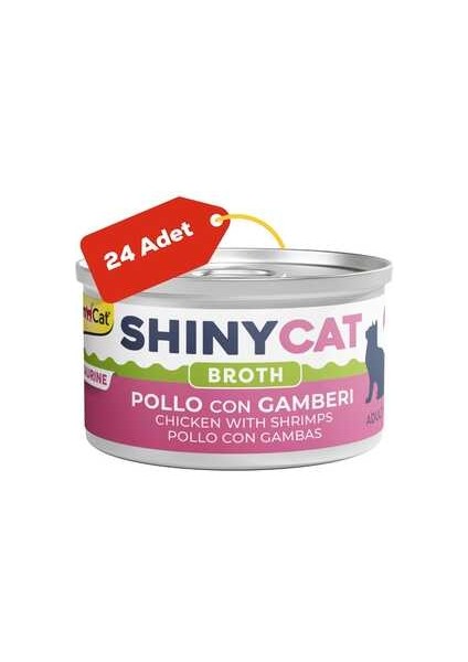 Shinycat Broth Karidesli Tavuklu Kedi Konservesi 70GR 24LÜ fiyatları