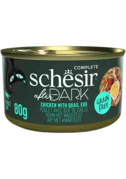 After Dark Sos Içinde Tavuklu ve Bıldırcın Yumurtalı Yetişkin Kedi Konservesi 80GR