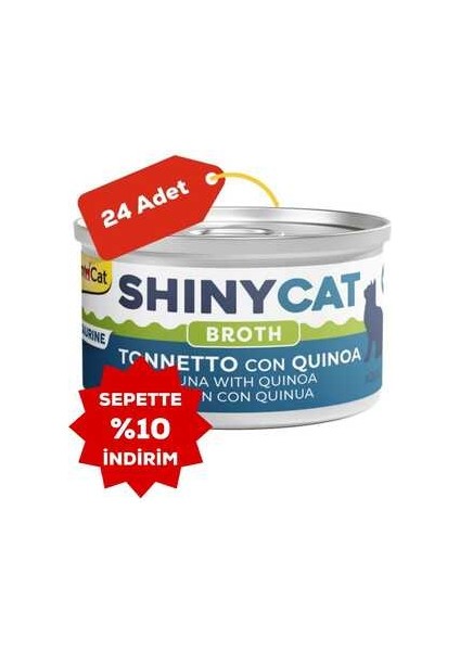Shinycat Broth Kinoalı Ton Balıklı Kedi Konservesi 70GR 24LÜ