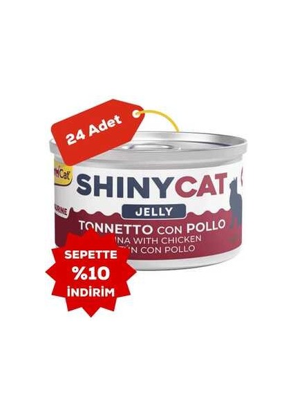 Shinycat Ton Balığı ve Tavuklu Kedi Konservesi 70GR 24LÜ
