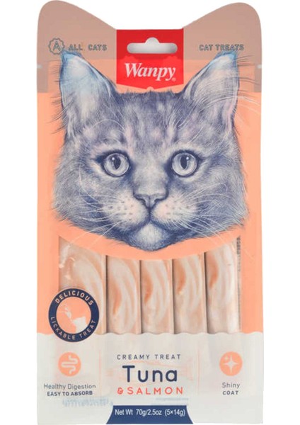 Ton Balığı ve Somonlu Sıvı Kedi Ödül Maması 5X14GR