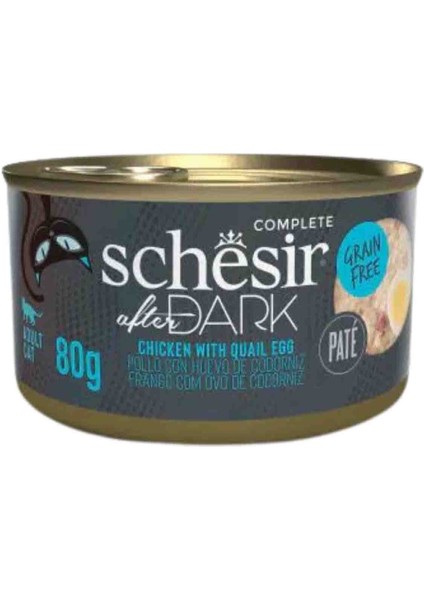 After Dark Tavuk Etli ve Bıldırcın Yumurtalı Yetişkin Kedi Konservesi 80GR