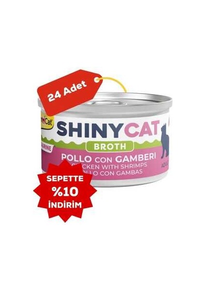 Shinycat Tavuk ve Karidesli Kedi Konservesi 70GR 24LÜ