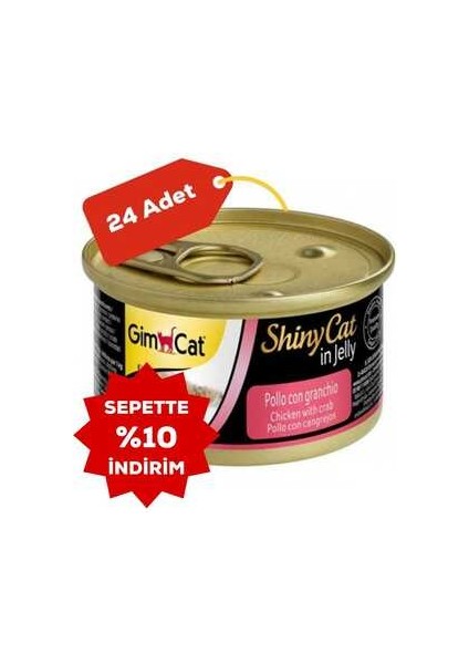 Shinycat Tavuk ve Yengeçli Kedi Konservesi 70GR 24LÜ