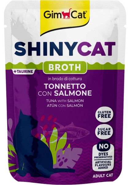 Shinycat Pouch Ton Balıklı ve Somonlu Yetişkin Kedi Konservesi 70GR