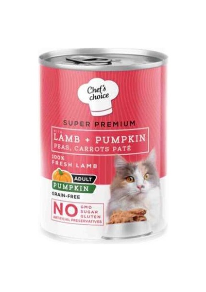 Kuzu Etli ve Bal Kabaklı Tahılsız Ezme Yetişkin Kedi Konservesi 400GR fiyatları