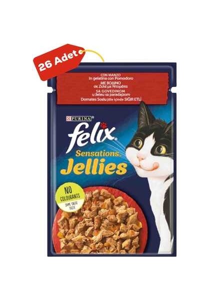 Sensation Sığır Etli ve Domatesli Kedi Konservesi 26X85GR 26LI fiyatları