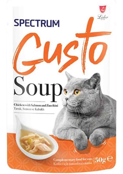 Gusto Tavuklu Somon Balıklı ve Kabaklı Kedi Çorbası 50GR