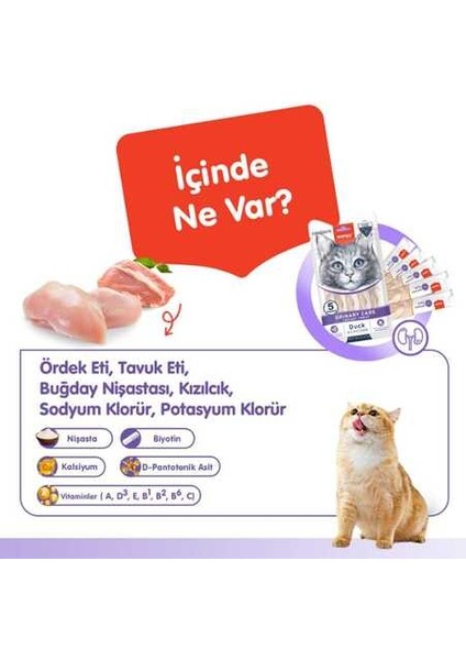 Urinary Care Ördekli ve Tavuklu Krema Kedi Ödülü 5X14 gr fiyatları