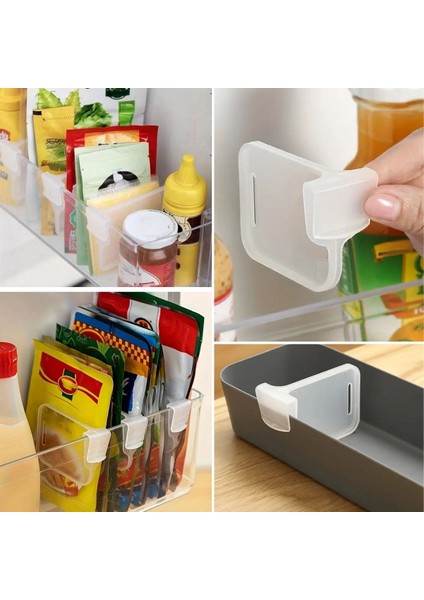 10&amp;apos;luşeffaf Buzdolabı Yan Kapı Düzenleyici Buzdolabı Dolap Içi Bölümleyici Aparatlar (5282) fırsatları