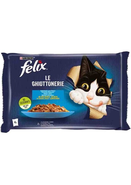 Multipack Somonlu ve Ton Balıklı Yetişkin Kedi Konservesi 4X85GR