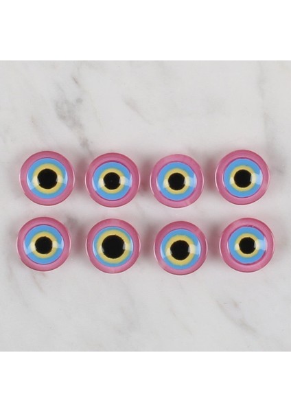 Loren Crafts Pembe 8 Li Nazar Boncuğu Düğme - 168 fiyatları