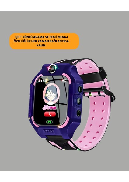 S10 Mor Akıllı Çocuk Saati Konum Takip ve Güvenlik Özellikli fırsatları