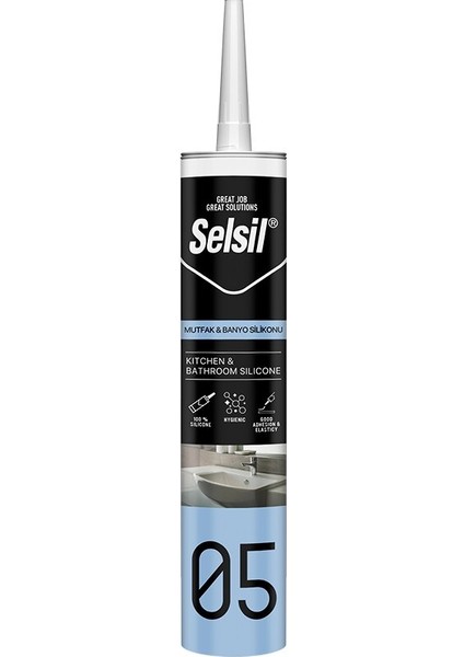 Selsil 05 Şeffaf Mutfak ve Banyo Silikon 280ML (5282)