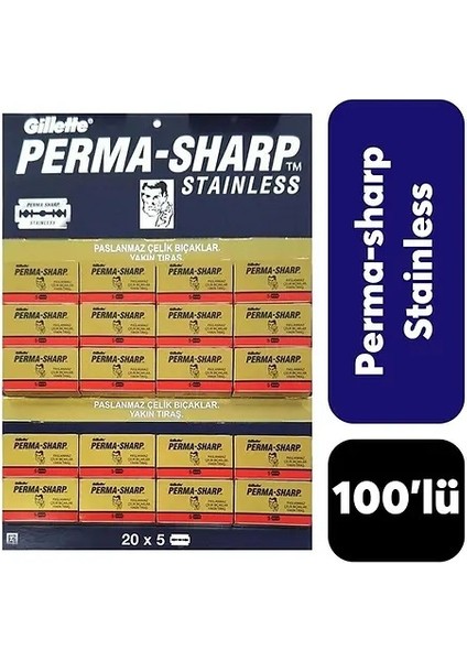Perma-Sharp Tam Jilet 5 Parça x 20 Parça (5282)