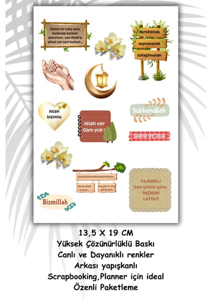 Ramazan Sticker Set 4 Sayfa Ramadan Sticker's Set Planner Ajanda Bullet Journal Için fiyatları