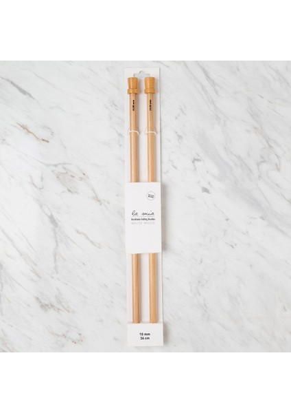 La Mia Whitewood 10 mm 36 cm Ahşap Örgü Şişi