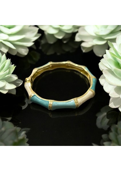 Mavi Beyaz Mineli Kemik Bileklik