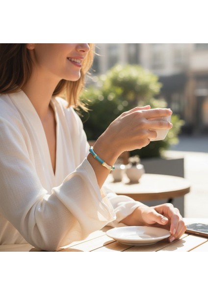 Mavi Beyaz Mineli Kemik Bileklik fiyatları