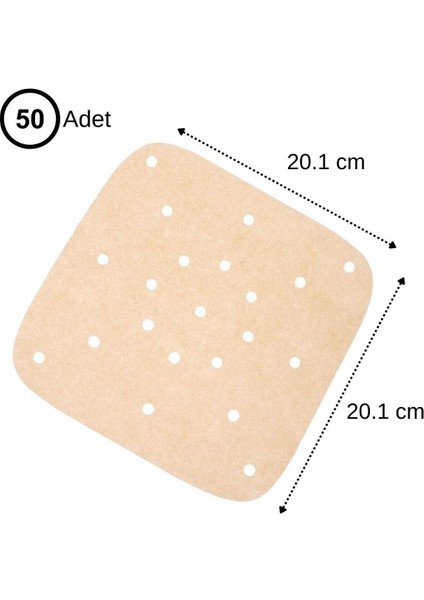 250 Adet Air Fryer Pişirme Kağıdı Tek Kullanımlık Hava Fritöz Yağ Geçirmez Yapışmaz Gıda Pişirme Kağıdı Delikli Kare Model (5282) fiyatları