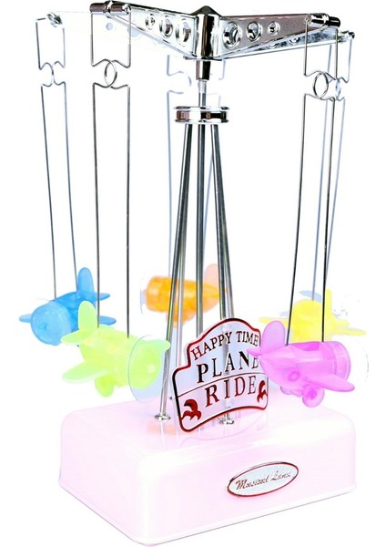 Hareketli Uçaklı Kurmalı Hediyelik Küçük Müzik Kutusu Aleti (5282)