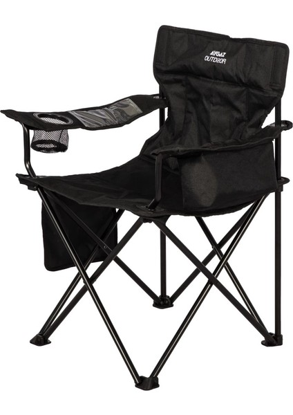 Outdoor Siyah 100KG Çelik Katlanır Kamp Sandalyesi fiyatları
