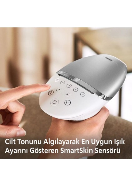 lumea Lazer Epilasyon Ipl Tüy Alma Cihazı, Senseıq Teknolojili, 1 Akıllı Başlık + Tüy Alma Cihazı +Tıraş Makinesi, Uzun Kablo ile Esnek Kullanım, Cilt Tonu Sensörlü + Lambader (Onerous)