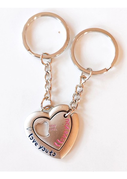 Çiftlere Özel Içiçe Kalp Şeklinde Metal Ikiz Anahtarlık fiyatları