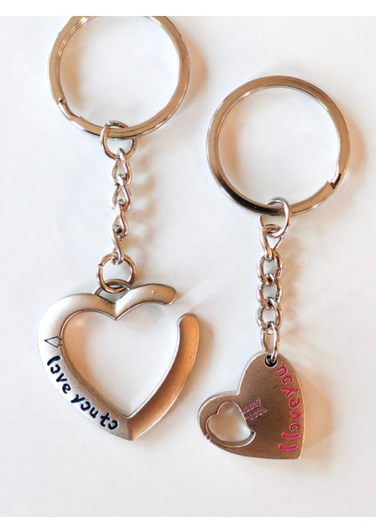 Çiftlere Özel Içiçe Kalp Şeklinde Metal Ikiz Anahtarlık indirimleri