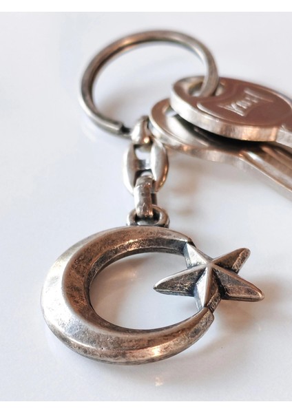 Ay Yıldızlı Hacimli Metal Anahtarlık fiyatları