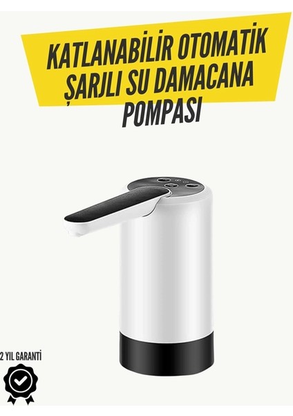 8000MAH Şarjlı Damacana Su Pompası | Tek Tuşla Otomatik Su Alımı | 40-80 Sn Dolum | Katlanabilir Tasarım