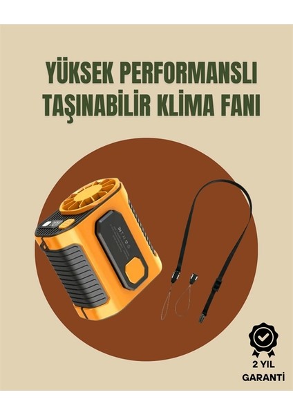 Taşınabilir USB Şarjlı Turbo Fan – 3 Modlu Soğutma, Hafif & Kompakt