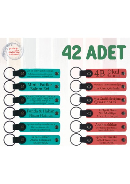 K Turkuaz & Nar Çiçeği, 42’li Set, Satranç Kulübüne Katılanlara, Kişisel Yazılı Hatıra Anahtarlık