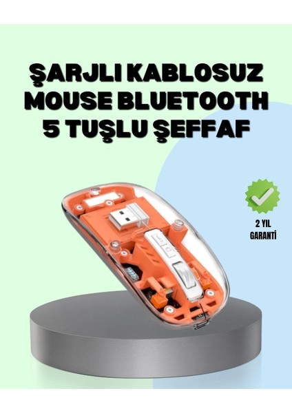 Şarjlı Ergonomik Fare – 1600 Dpı, Sessiz Tıklama Özellikli