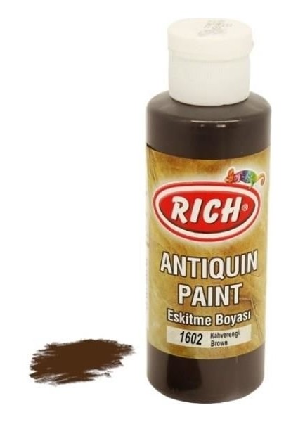 Rich 1602 Kahverengi 120 ml Eskitme Ahşap Boyası