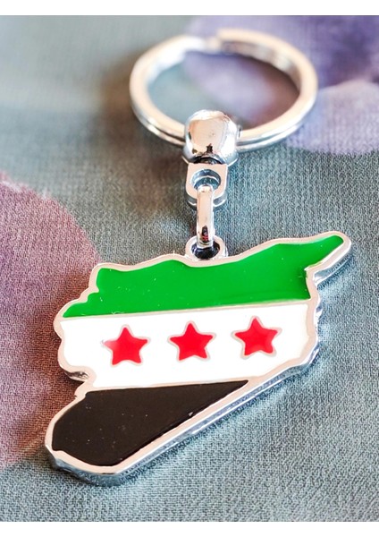 Filistin Bayraklı Metal Anahtarlık