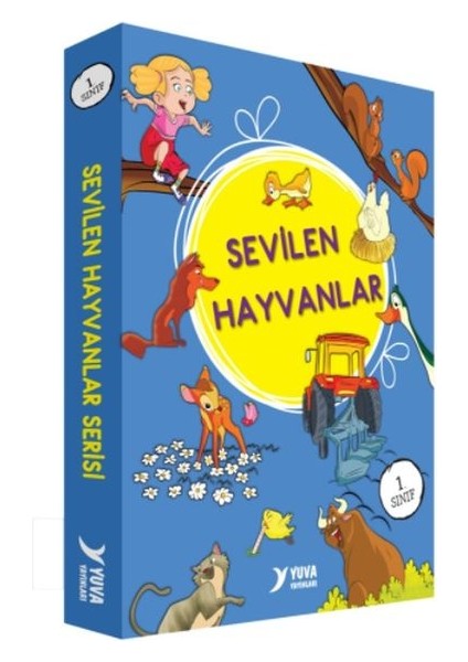 Sevilen Hayvanlar Serisi 1. Sınıf Düz Yazılı 10 Kitap