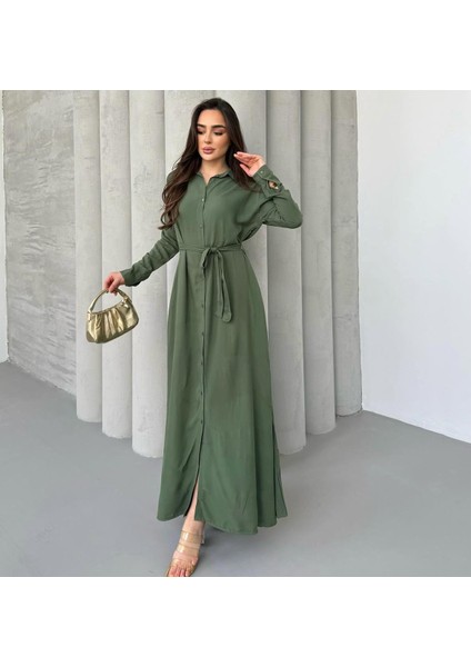 Salaş Kuşak Detay Gömlek Elbise fiyatları