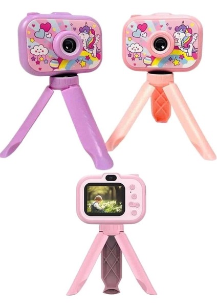 Çocuklara Özel Ayaklı Mini Fotoğraf Makinesi Dijital LCD Ekran fırsatları